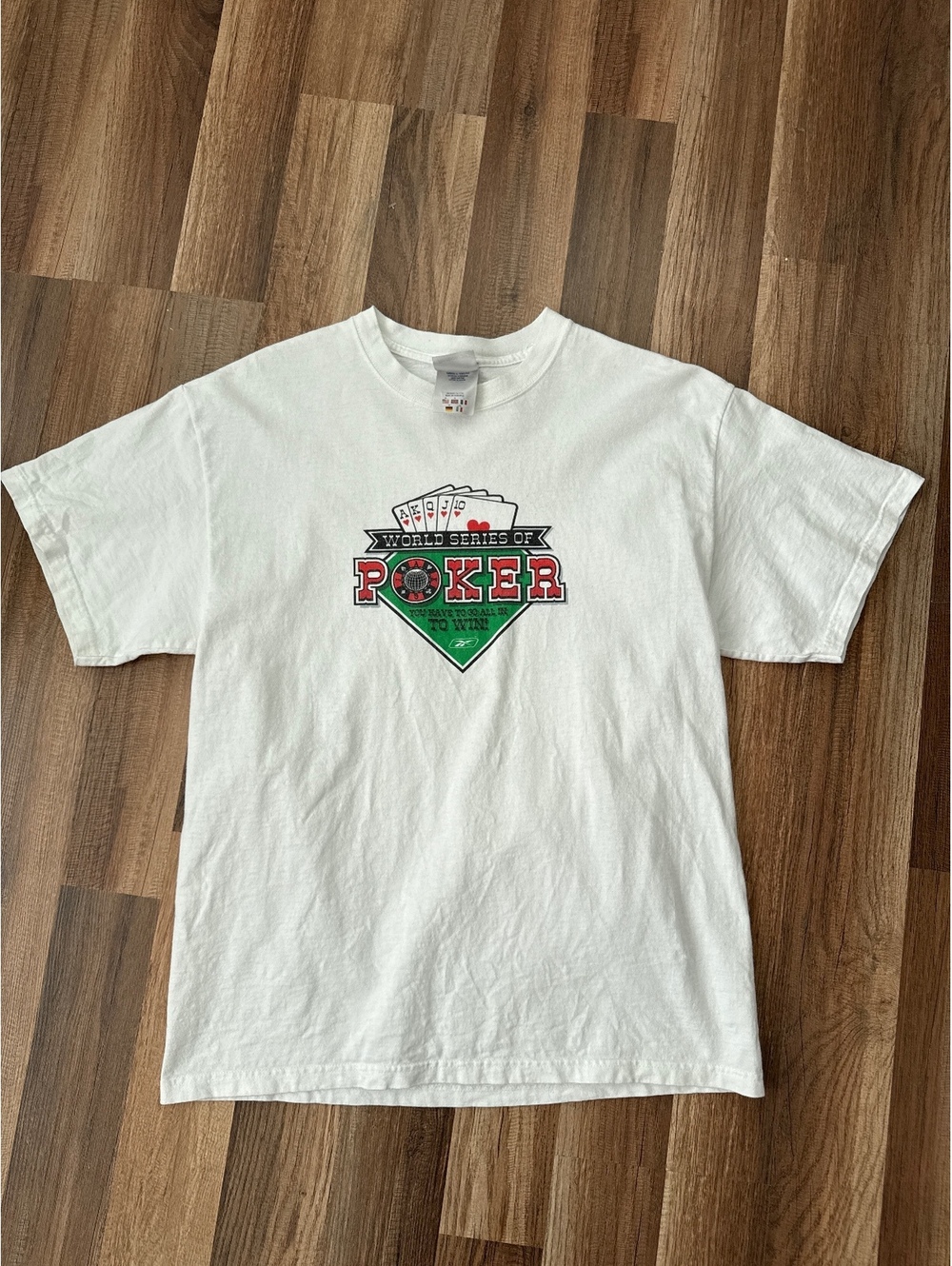 Vintage Y2K Reebok World Series of Poker WSOP T-Shirt Men's XL White